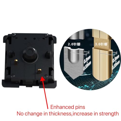 Image of Gateron Oil King V2 Pre-Lubed Smooth Linear Keyboard Switches,10 Pcs | 5-Pin 55gf,60 Million Keystroke Lifespan,Compatible MX Mechanical Keyboards,DIY Custom Mod Parts