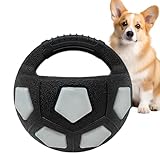 Confort des gencives : ce jouet pour chien ballon de football offre une expérience apaisante pour les gencives grâce à ses surfaces texturées, conçues pour masser doucement les gencives pendant que votre chiot mâche, un ajustement optimal à la structure de sa bouche et améliorant les moments de mastication agréables.