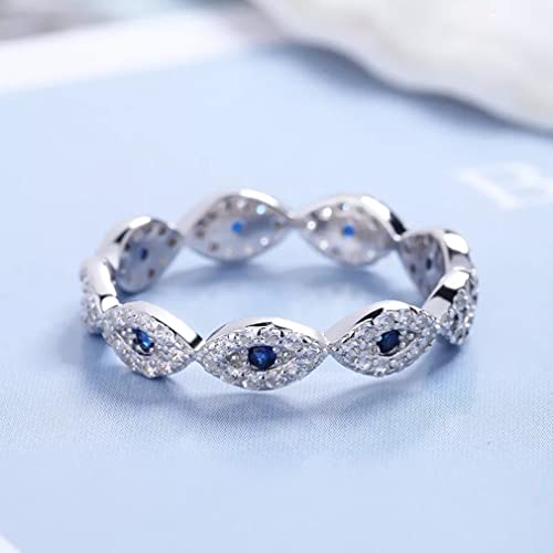 Bague S925 anti-ternissement sertie de zircons durables - 6