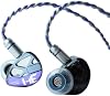 Monitores intrauditores dinámicos semiabiertos HE Xiao Qiao, controlador dinámico de diafragma de grafeno de 10 mm, audífonos IEM para juegos, audífonos alámbricos HiFi con resina de precisión CNC de 5 ejes (púrpura, 4.4 mm) 2