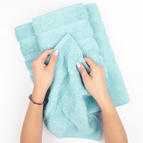 Image of American Soft Linen 100% Cotton Luxury Turkish Towels, 4 PC Bath Towel Set | Soft Absorbent Quick Dry OEKO Tex Standard 100 Certificated Durable Machine Washable Breathable Premium Hotel Quality