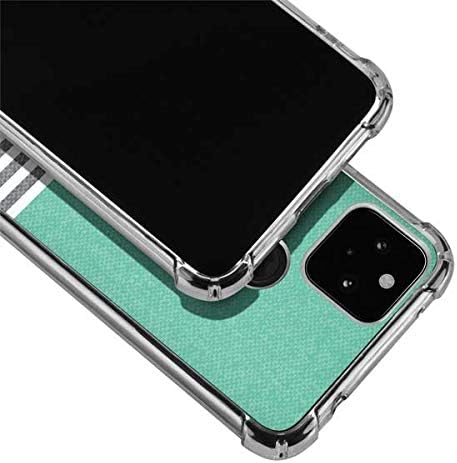 Skinit Clear Phone Case Compatible with Google Pixel 4a 5G - Teal and Grey Stripes Design