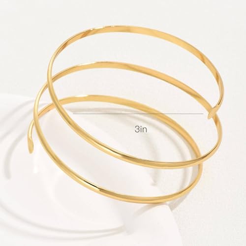 Image of Long tiantian Gold Arm Cuff Upper Arm Armband Greek Goddess Costume Jewelry