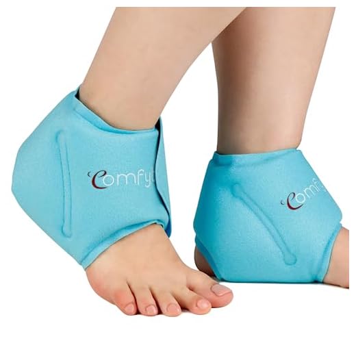 Comfytemp Ankle Ice Pack Wrap for Plantar Fasciitis, Swelling, Foot Pain Relief, FSA Eligible HSA, Gel Packs for Injuries Reusable, Hot Cold Compress for Achilles Tendonitis, Sprained Ankles, 2 Packs