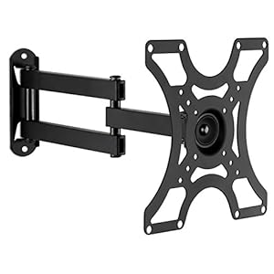 Mount-It! TV Wall Mount Bracket with Full Motion Arm Fits 13-42” Flat Screen TVs VESA 75, 100, 200, 55lb Weight Capacity with 15″ Extension