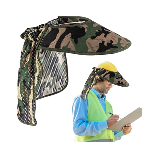 Tktouci Visera para Casco De Seguridad - Visera Protectora Transpirable para Casco,Protección UV Ajuste De Tensión Protección Laboral En Obras