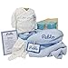 Dulces Sueños de Mababy, Canastilla Bebé Personalizada. Cesta Regalo Recién nacido (Azul)