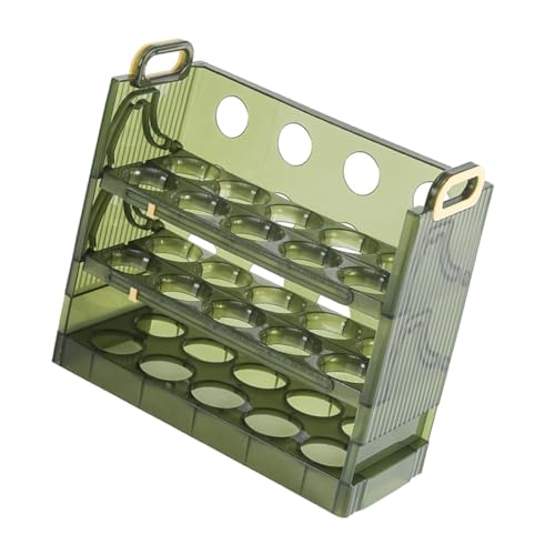Cabilock Organizador para Huevos de Nevera Soporte de Gran Capacidad para Huevos Dispensador Transparente Reutilizable de PP para Cocina y Refrigerador