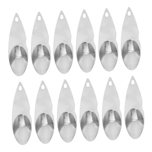Alipis 12pezzi Cucchiaio Per Kiwi in Acciaio Inossidabile Kiwi Utensile Per Frutta Pelapatate Per Frutta Cucchiaio Per Cutter Per Per Uso Domestico e Ristorante