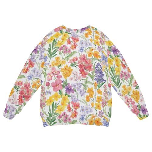 JUNZAN Florals Begonia Hyacinth White Big Boys Sweatshirt Hoodie Long Sleeve Kids Pullover Hoodie Sports 4T2