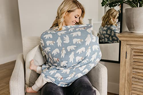Image of Copper Pearl Nursing Cover for Breastfeeding - Multi-Use Baby Car Seat Cover, Stroller Cover & Breast Feeding Cover Up for Women, Stretchy Breathable High Quality Cover for Boy or Girl, Polar