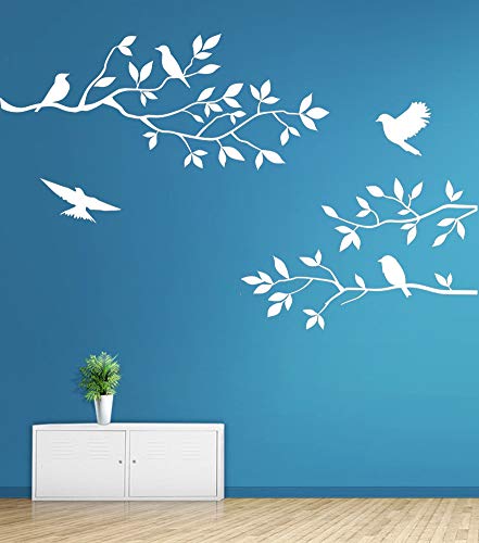 Vinilo Decorativo Grande de Ramas con Pájaros 82X110cm