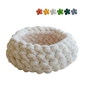 Cat Nest Bed – Premium Handwoven Washable Extra Soft Round Cave House for Indoor Kitten & Kitty, Small & Large (Cloud White,Medium)