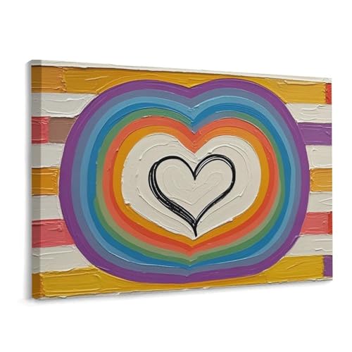 Toile murale carrée amour anti-humidité pour la décoration de salle de bain