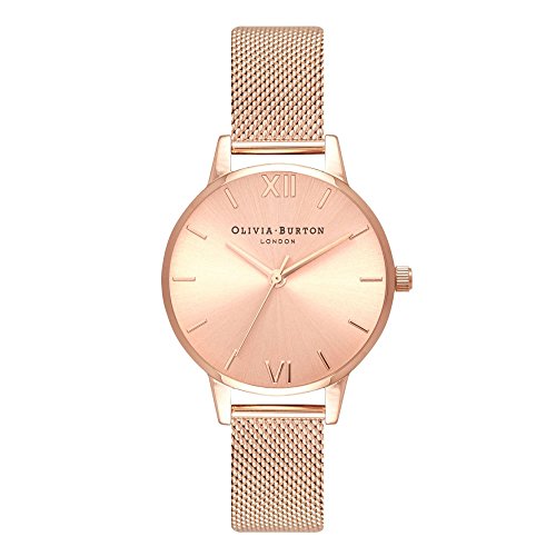 (�I���r�A�o�[�g��) OLIVIA BURTON ���f�B�[�X �r���v 30mm OB16MD84 SUNRAY DIAL MIDI DIAL ROSE GOLD MESH (���s�A���i) [���s�A���i]