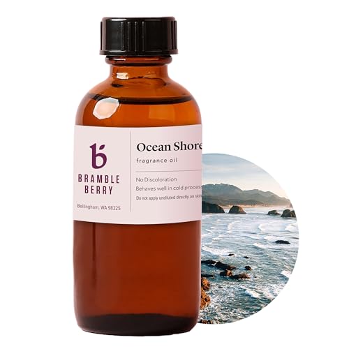 Image of Bramble Berry Ocean Shores Fragrance Oil 2 oz | Fresh Coastal Scent for Soap Making, Candles, Lotion, Bath Bombs & Perfume | Skin Safe, Vegan, Paraben & Phthalate Free