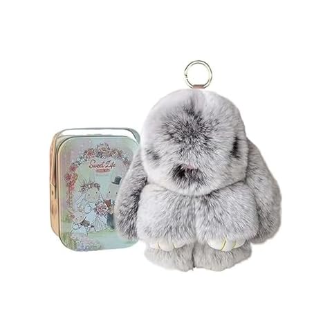 RWSEFK Bunny Lulu Plush Keychain with Tin Box Cover