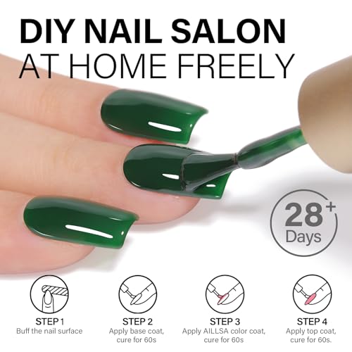 Esmalte en Gel Verde Esmeralda Oscuro 0.51 Fl Oz miniatura 4