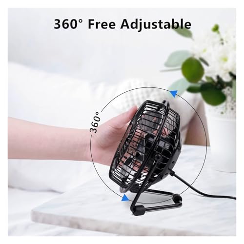 Ventilateur portable à 2 vitesses USB orientable pour espace de travail - 5
