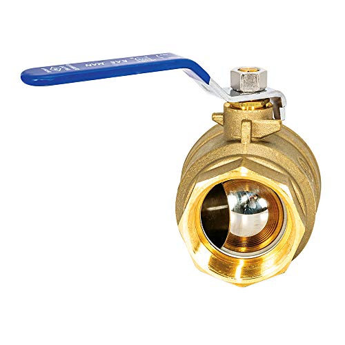 Image of Eastman IPS Heavy Duty Full Port Ball Valve, Brass Plumbing Fitting, 20055LF, 2 in. (Pack of 8)