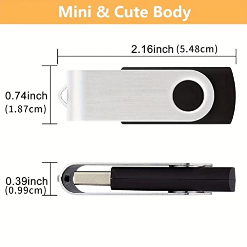 5 Pack 128Gb Usb Flash Drive Usb 2.0 Thumb Drive 128Gb Memory Sticks Swivel High Speed Jump Drive Pen Drive External Storage For Desktops Computer Laptop #TOP1