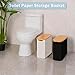 efluky Toilet Paper Storage, Toilet Paper Basket with Lid, Bathroom Storage Organizer, Free Standing Holder Up to 9 Mega Rolls, Black