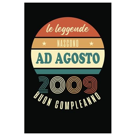 Le Leggende Nascono Ad Agosto 2009: Idea regalo originale e divertente di 14 anni per per ragazze e ragazzi. Taccuino a righe