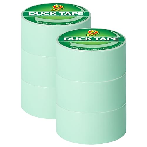 Duck Brand 240979_C Duck Duct Tape, 1.88 Inches x 20 Yards, You're A Sage Color, 6 Rolls