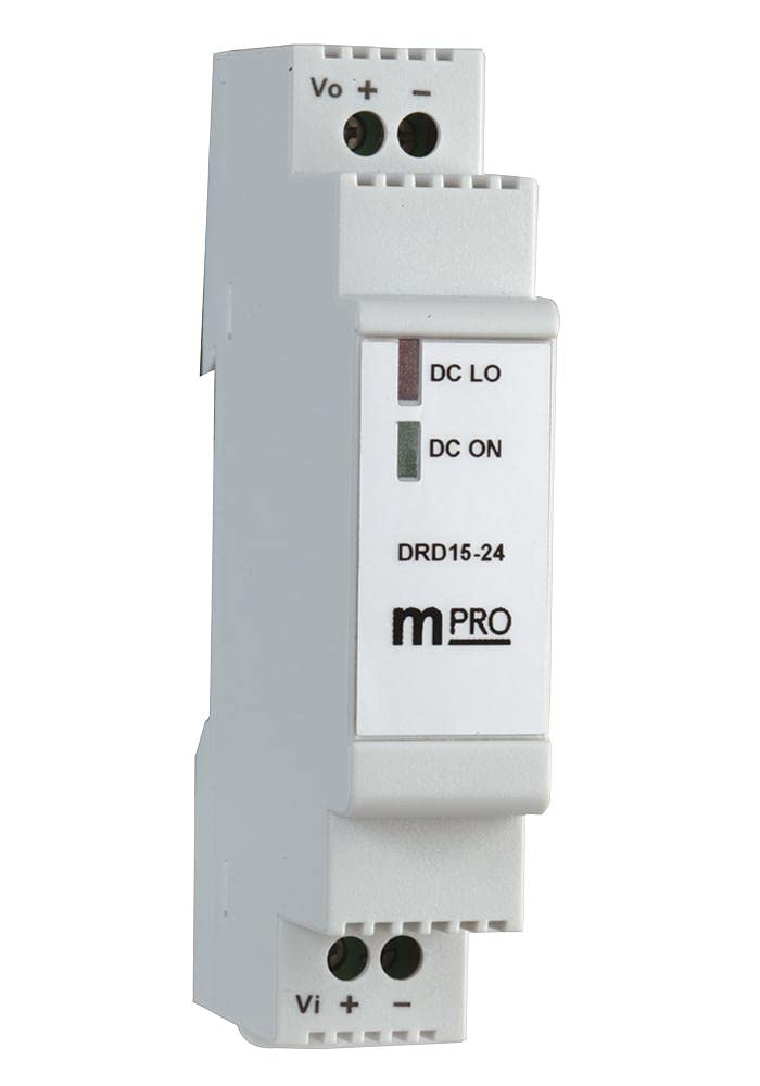 Convertisseur DC-DC, 24 V, 0,63 A, convertisseur DC/DC à montage sur rail DIN isolé, Qté.1 | MP-DRD15-24