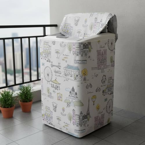 Housse imperméable lave-linge résistante contre l'humidité extérieure de la terrasse