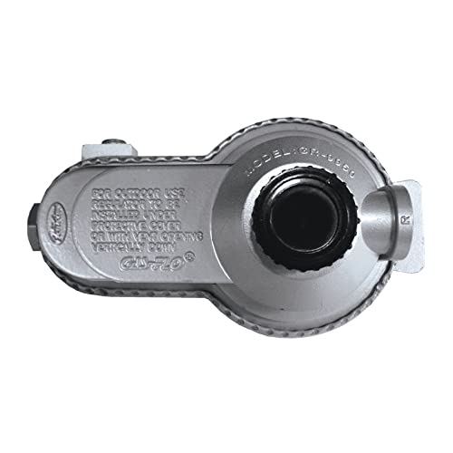 Gas-FLO GR-9958 2-Stage Low Pressure Gas Regulator with QCC1 Adapter, Zinc, Domestic