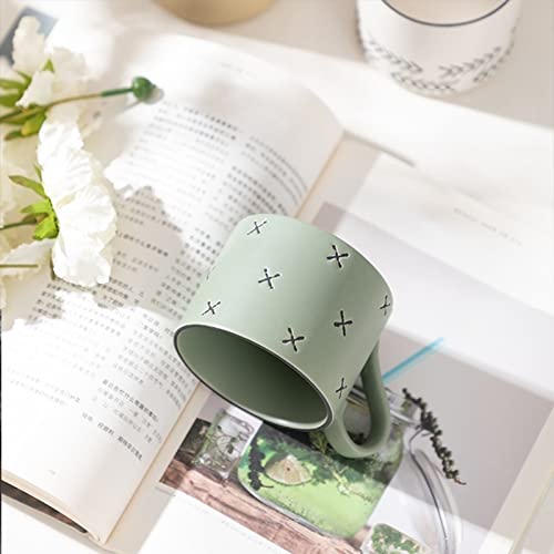 Kaffeetassen Becher Handgemalte Tassen Kreatives Frühstück Kaffeetasse Paar Wasser Becher Milch Tassen Teeschale Geschenk Home Decoration Geschenke für Frauen Männer