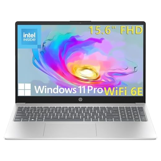 HP 15.6" FHD Laptop Computer for Student Home, 16GB DDR4 RAM, 256GB PCIe SSD, Intel 4-Core Processor (Beat i3-1115G4), WiFi 6E, Bluetooth 5.3, HDMI, Type-C, Webcam, Natural Silver, Windows 11 Pro
