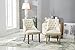 Roundhill Furniture Button Tufted Solid Wood Wingback Hostess Chairs with Nail Heads, Set of 2, Tan, White, 