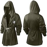 LUNULE Herren Kapuzenpullover Jacke Vintage Männer Halloween KostüM Assassin's Creed Renaissance Mittelalter Cosplay Mantel Kordelzug Hoodie UnregelmäßIg Retro Umhang Karneval Party FaschingskostüMe