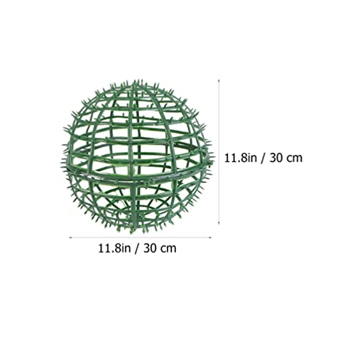 Angoily 2pcs Artificial Plant Ball Support Artificial Plant Topiary Ball Cage Plastic Plant Trelli Faux Green Ball Frame Rack Flower Shelf Holder for Garden