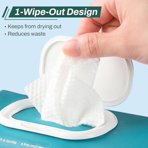 [360 Count] Adult Wipes for Elderly, 8\" x 12\" Extra Large Adult Wipes for Incontinence & Cleansing - Disposable Washcloth for Elderly Bathing No-Rinse - Vitamin E & Aloe - Thumbnail 4