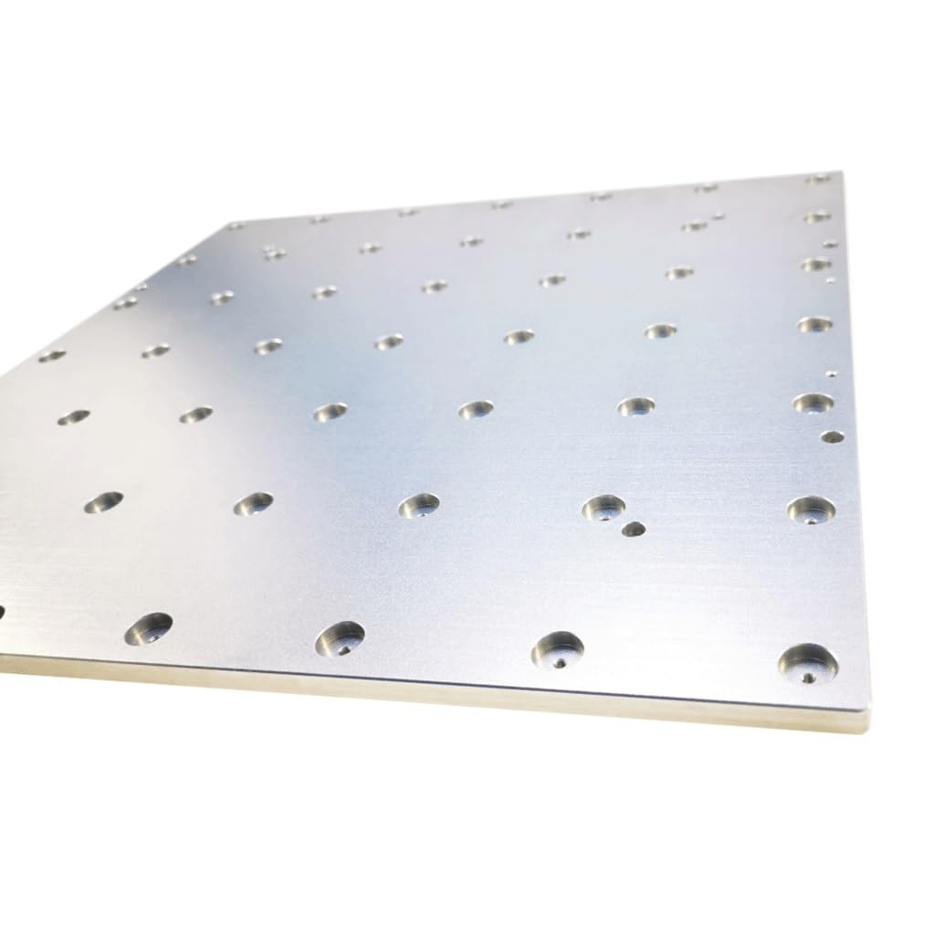 Piastra riscaldante in alluminio anodizzato, 310x310x8mm | For stampante 2.4 R2, carrello 'asse Z con vite T8 liscia(310x310x8mm)