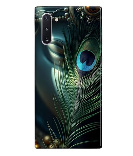 Image of Lord Krishna Mor Pankh Printed Hard Back Case Cover Compatible for Samsung Galaxy Note 10 (Multicolor) - D1663