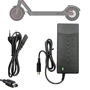 Jooheli Chargeur pour Xiaomi M365, 42V 2A Chargeur Trotinette Electrique, Chargeur de Batterie Rapide pour Xiaomi et Ninebot Scooter, Adaptateur Batterie pour Xiaomi M365 et Ninebot ES1 ES2 ES4