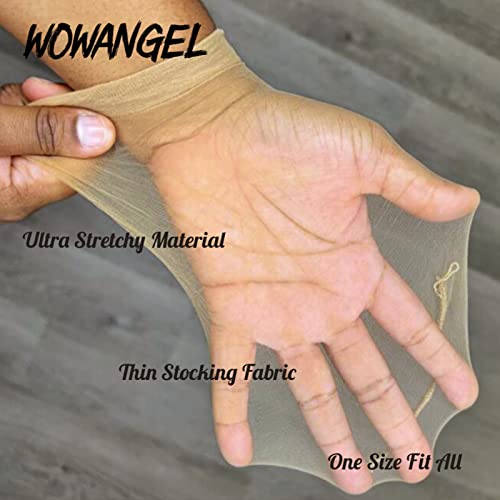 WOWANGEL 24PCS SKINLIKE Real HD Wig Cap for Lace Front Wig, High-Elastic Invisible Wig Cap stocking caps for wigs Wig Accessories 12 Pack