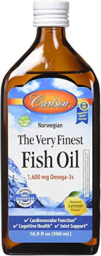 Carlson Labs - 最も良いノルウェーの魚オイル液体Omega-3レモン味 1600 mg。16.9 fl oz. -2 Packs