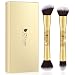 DUcare Duo End Makeup Brushes Powder Foundation Buffer and Contour Synthetic Cosmetic Tools 2Pcs a Set
