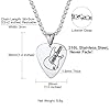 Suplight Mens Pendants Silver Guitar Pick Necklace for Husband Men Stainless Steel Guitar Music Lover Jewellery #5