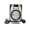 Karaoke luidspreker met microfoon, FM-speler, MP3-speler, draadloos, draagbaar, hout, USB-SD-kaart, oplaadbaar, met…