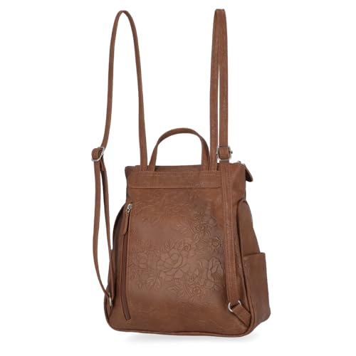 Image of MultiSac womens Major Backpack, Pecan Flowers, One Size US