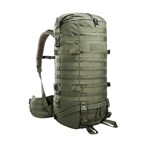 Foto von Tasmanian Tiger TT Base Pack 52 Modularer, erweiterbarer Einsatz-Rucksack 52L bis 65L Volumen, Trekking-Rucksack mit Molle-System und abnehmbarem Hüftgurt Olive