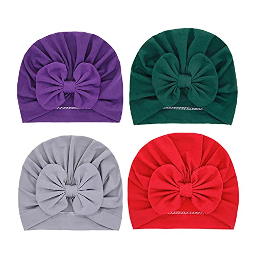 Cheaonglove Gorrito Bebe Recien Nacido Turbante para Bebé Sombrero De Color Sólido para Niños, Gorro De Jersey con Lazo Elástico para Bebé, para Niñas, Bebés, Niños Pequeños, Niños d