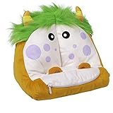 Bookmonster Deluxe Luca - Lesekissen - orange/grün/weiß: mit Taschen und Griff - für Bücher, Tablets und E-Reader