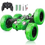 【2025年昇級版】ラジコンカー 子供向け スタントカー 360度両面ロールラジコン オフロード車 2.4Ghz高感度ワイヤレスリモコン ドリフトオフロード LEDライト付き 大容量バッテリー rc car 日本語取扱説明書